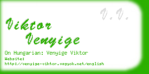 viktor venyige business card
